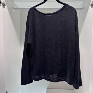 Treasure & Bond Sweater Large Knit Soft Cozy Top Black